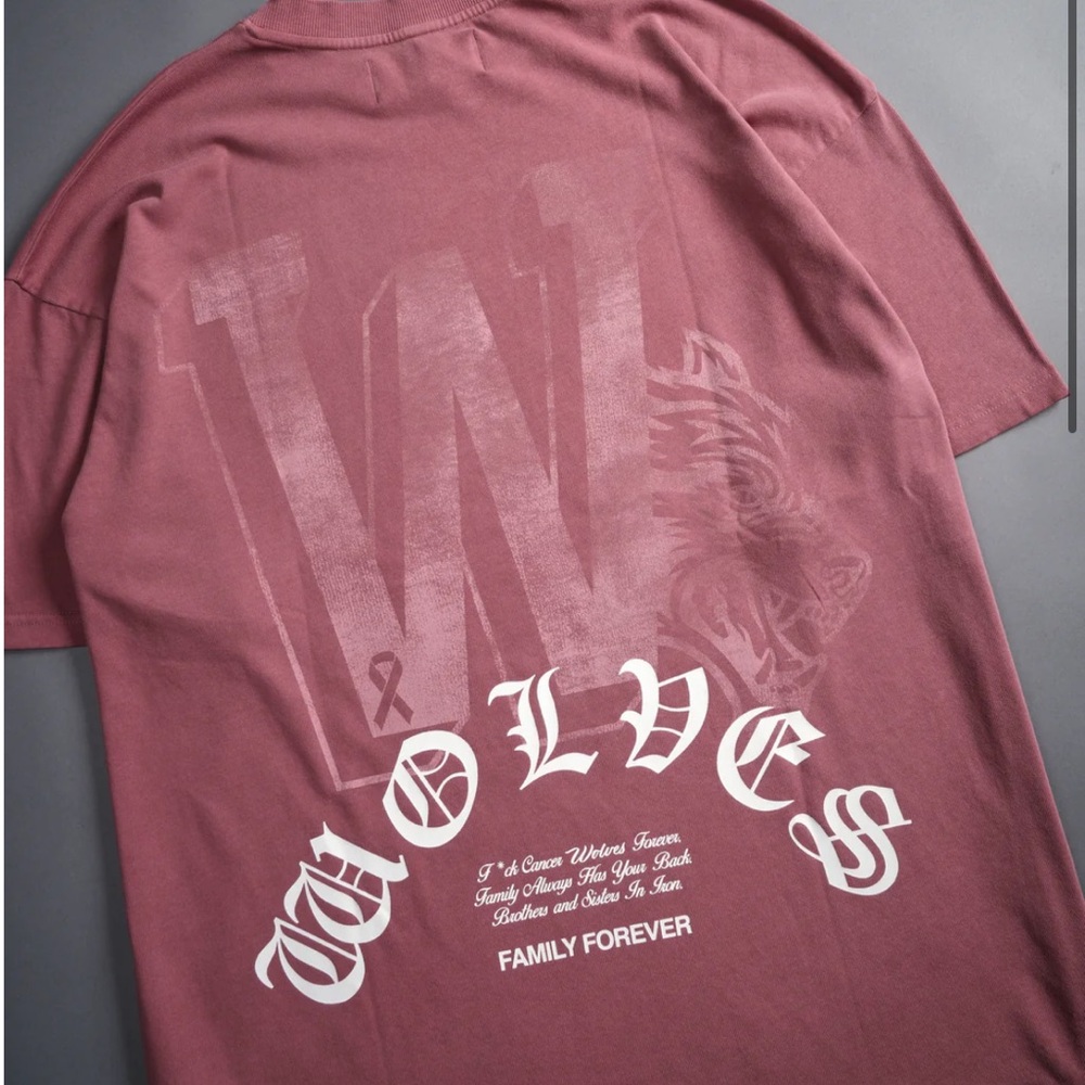 KEEP ON FIGHTING "PREMIUM" OVERSIZED TEE IN DESERT SKY MAUVE
